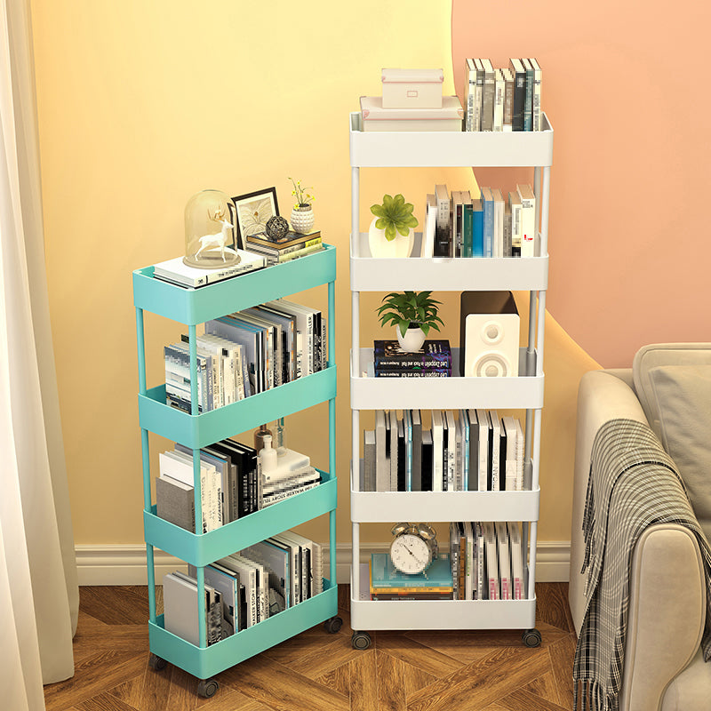 Vertical Bookcase Contemporary Style Bookshelf with Casters for Office and Dormitory Clearhalo 'Bookcases' 'furn' 'furn_bookcases' 'Furniture' 'furniture_bookcases' 'kitchen' 'kitchen_bookcases' 'Living Room Furniture' 'Office Furniture' 4789637