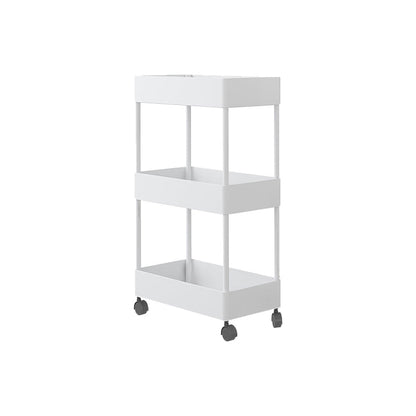 Vertical Bookcase Contemporary Style Bookshelf with Casters for Office and Dormitory White Clearhalo 'Bookcases' 'furn' 'furn_bookcases' 'Furniture' 'furniture_bookcases' 'kitchen' 'kitchen_bookcases' 'Living Room Furniture' 'Office Furniture' 4789641