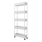 Vertical Bookcase Contemporary Style Bookshelf with Casters for Office and Dormitory White Clearhalo 'Bookcases' 'furn' 'furn_bookcases' 'Furniture' 'furniture_bookcases' 'kitchen' 'kitchen_bookcases' 'Living Room Furniture' 'Office Furniture' 4789644