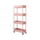 Vertical Bookcase Contemporary Style Bookshelf with Casters for Office and Dormitory Pink Clearhalo 'Bookcases' 'furn' 'furn_bookcases' 'Furniture' 'furniture_bookcases' 'kitchen' 'kitchen_bookcases' 'Living Room Furniture' 'Office Furniture' 4789648