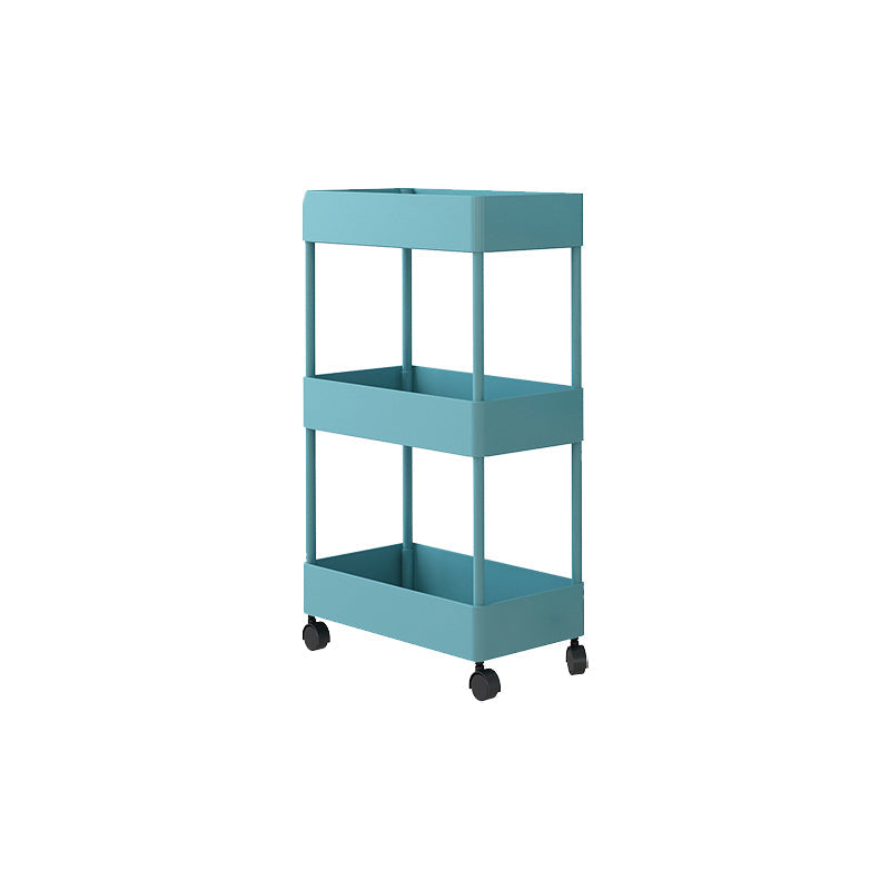 Vertical Bookcase Contemporary Style Bookshelf with Casters for Office and Dormitory Blue Clearhalo 'Bookcases' 'furn' 'furn_bookcases' 'Furniture' 'furniture_bookcases' 'kitchen' 'kitchen_bookcases' 'Living Room Furniture' 'Office Furniture' 4789651