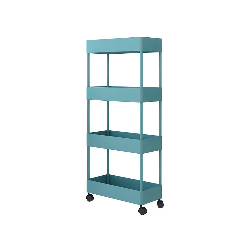 Vertical Bookcase Contemporary Style Bookshelf with Casters for Office and Dormitory Blue Clearhalo 'Bookcases' 'furn' 'furn_bookcases' 'Furniture' 'furniture_bookcases' 'kitchen' 'kitchen_bookcases' 'Living Room Furniture' 'Office Furniture' 4789652