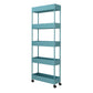 Vertical Bookcase Contemporary Style Bookshelf with Casters for Office and Dormitory Blue Clearhalo 'Bookcases' 'furn' 'furn_bookcases' 'Furniture' 'furniture_bookcases' 'kitchen' 'kitchen_bookcases' 'Living Room Furniture' 'Office Furniture' 4789653