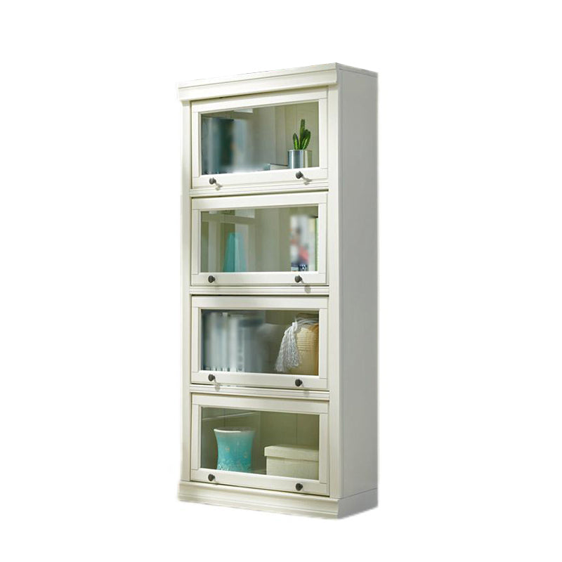 Wooden Barrister Bookcase Modern Style Closed Back Bookcase with Doors for Home Office 23.6"L x 12.8"W x 62.2"H Clearhalo 'Bookcases' 'furn' 'furn_bookcases' 'Furniture' 'furniture_bookcases' 'kitchen' 'kitchen_bookcases' 'Living Room Furniture' 'Office Furniture' 4789661