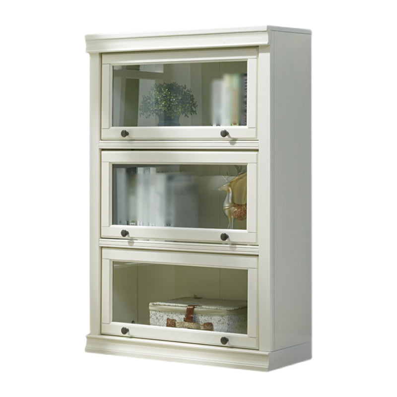 Wooden Barrister Bookcase Modern Style Closed Back Bookcase with Doors for Home Office 31.5"L x 12.8"W x 47.6"H Clearhalo 'Bookcases' 'furn' 'furn_bookcases' 'Furniture' 'furniture_bookcases' 'kitchen' 'kitchen_bookcases' 'Living Room Furniture' 'Office Furniture' 4789666