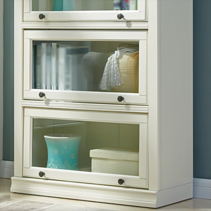 Wooden Barrister Bookcase Modern Style Closed Back Bookcase with Doors for Home Office Clearhalo 'Bookcases' 'furn' 'furn_bookcases' 'Furniture' 'furniture_bookcases' 'kitchen' 'kitchen_bookcases' 'Living Room Furniture' 'Office Furniture' 4789667