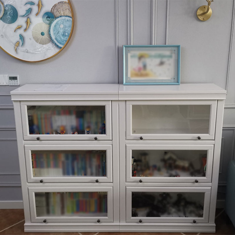 Wooden Barrister Bookcase Modern Style Closed Back Bookcase with Doors for Home Office Clearhalo 'Bookcases' 'furn' 'furn_bookcases' 'Furniture' 'furniture_bookcases' 'kitchen' 'kitchen_bookcases' 'Living Room Furniture' 'Office Furniture' 4789668