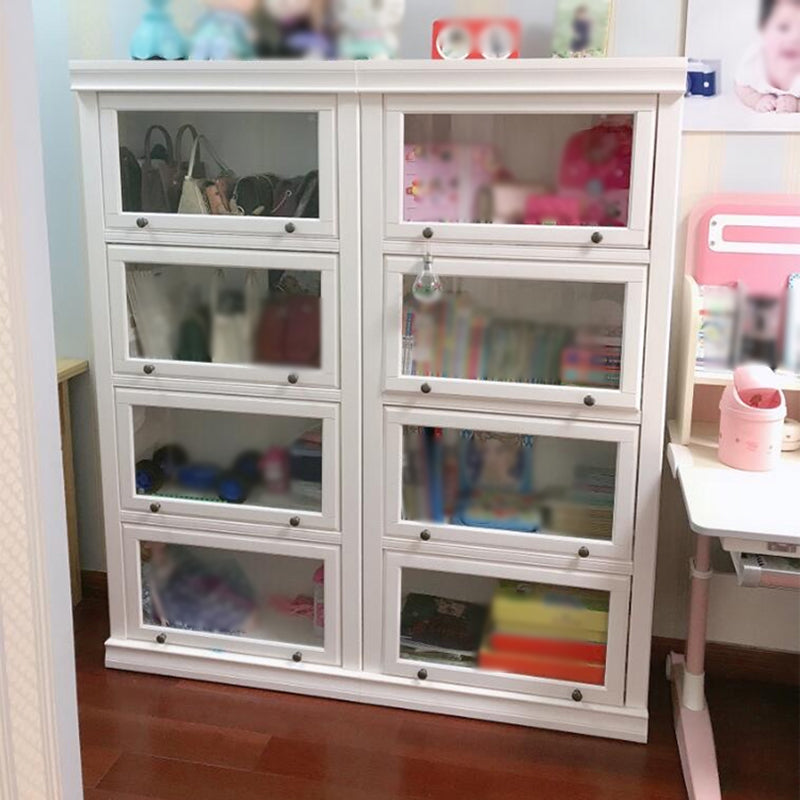 Wooden Barrister Bookcase Modern Style Closed Back Bookcase with Doors for Home Office Clearhalo 'Bookcases' 'furn' 'furn_bookcases' 'Furniture' 'furniture_bookcases' 'kitchen' 'kitchen_bookcases' 'Living Room Furniture' 'Office Furniture' 4789669