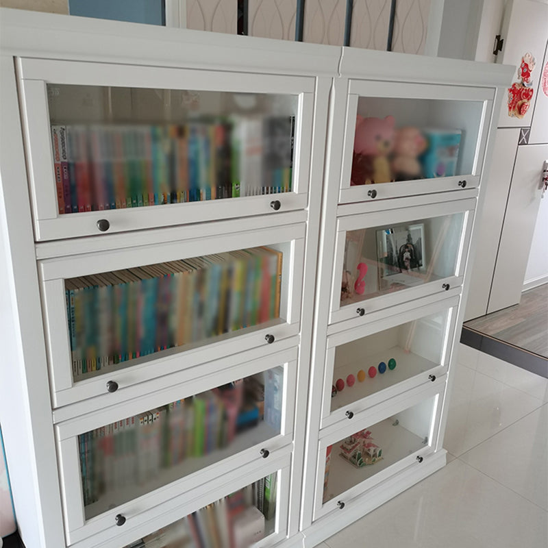 Wooden Barrister Bookcase Modern Style Closed Back Bookcase with Doors for Home Office Clearhalo 'Bookcases' 'furn' 'furn_bookcases' 'Furniture' 'furniture_bookcases' 'kitchen' 'kitchen_bookcases' 'Living Room Furniture' 'Office Furniture' 4789670
