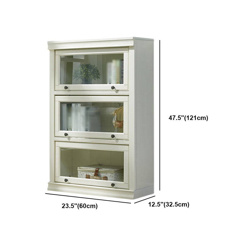 Wooden Barrister Bookcase Modern Style Closed Back Bookcase with Doors for Home Office Clearhalo 'Bookcases' 'furn' 'furn_bookcases' 'Furniture' 'furniture_bookcases' 'kitchen' 'kitchen_bookcases' 'Living Room Furniture' 'Office Furniture' 4789672