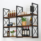 Industrial Style Wooden Bookshelf Wall Mounted Shelf Bookcase Black Clearhalo 'Bookcases' 'furn' 'furn_bookcases' 'Furniture' 'furniture_bookcases' 'kitchen' 'kitchen_bookcases' 'Living Room Furniture' 'Office Furniture' 4789683