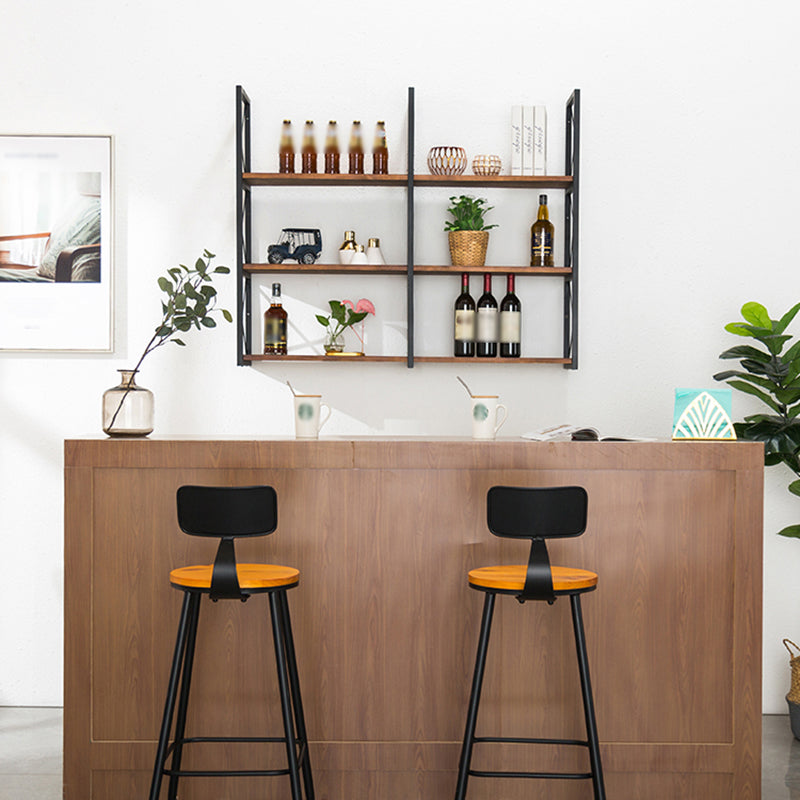 Industrial Style Wooden Bookshelf Wall Mounted Shelf Bookcase Clearhalo 'Bookcases' 'furn' 'furn_bookcases' 'Furniture' 'furniture_bookcases' 'kitchen' 'kitchen_bookcases' 'Living Room Furniture' 'Office Furniture' 4789685