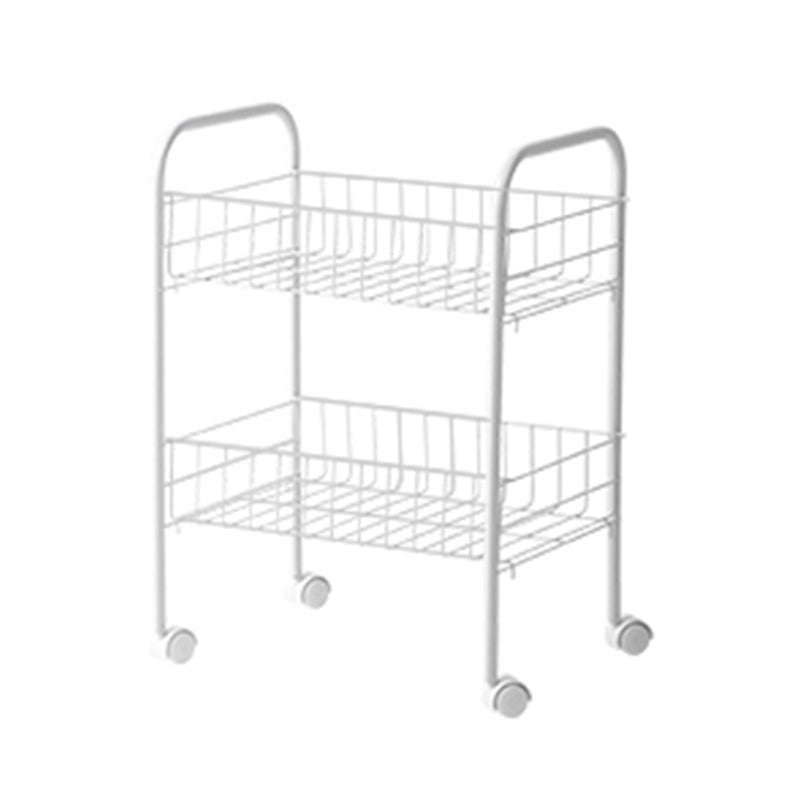 Black and White Industrial Bookshelf Etagere Bookshelf with Caster Wheels 15"L x 10.6"W x 16.9"H White Clearhalo 'Bookcases' 'furn' 'furn_bookcases' 'Furniture' 'furniture_bookcases' 'kitchen' 'kitchen_bookcases' 'Living Room Furniture' 'Office Furniture' 4789705