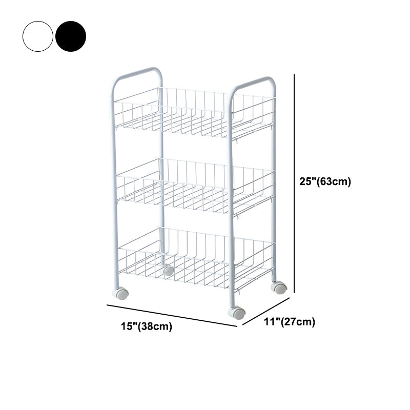 Black and White Industrial Bookshelf Etagere Bookshelf with Caster Wheels Clearhalo 'Bookcases' 'furn' 'furn_bookcases' 'Furniture' 'furniture_bookcases' 'kitchen' 'kitchen_bookcases' 'Living Room Furniture' 'Office Furniture' 4789723