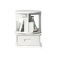 Contemporary Style Bookcase Closed Back Solid Wood Bookshelf for Home Office 16.9"L x 16.9"W x 19.7"H White Clearhalo 'Bookcases' 'furn' 'furn_bookcases' 'Furniture' 'furniture_bookcases' 'kitchen' 'kitchen_bookcases' 'Living Room Furniture' 'Office Furniture' 4789730
