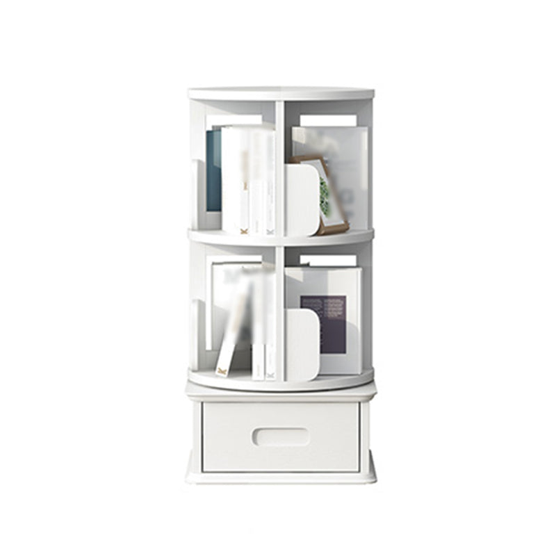 Contemporary Style Bookcase Closed Back Solid Wood Bookshelf for Home Office 16.9"L x 16.9"W x 32.9"H White Clearhalo 'Bookcases' 'furn' 'furn_bookcases' 'Furniture' 'furniture_bookcases' 'kitchen' 'kitchen_bookcases' 'Living Room Furniture' 'Office Furniture' 4789731
