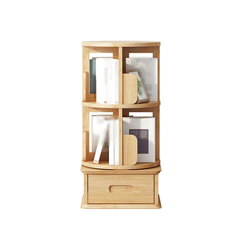 Contemporary Style Bookcase Closed Back Solid Wood Bookshelf for Home Office 16.9"L x 16.9"W x 32.9"H Natural Clearhalo 'Bookcases' 'furn' 'furn_bookcases' 'Furniture' 'furniture_bookcases' 'kitchen' 'kitchen_bookcases' 'Living Room Furniture' 'Office Furniture' 4789737