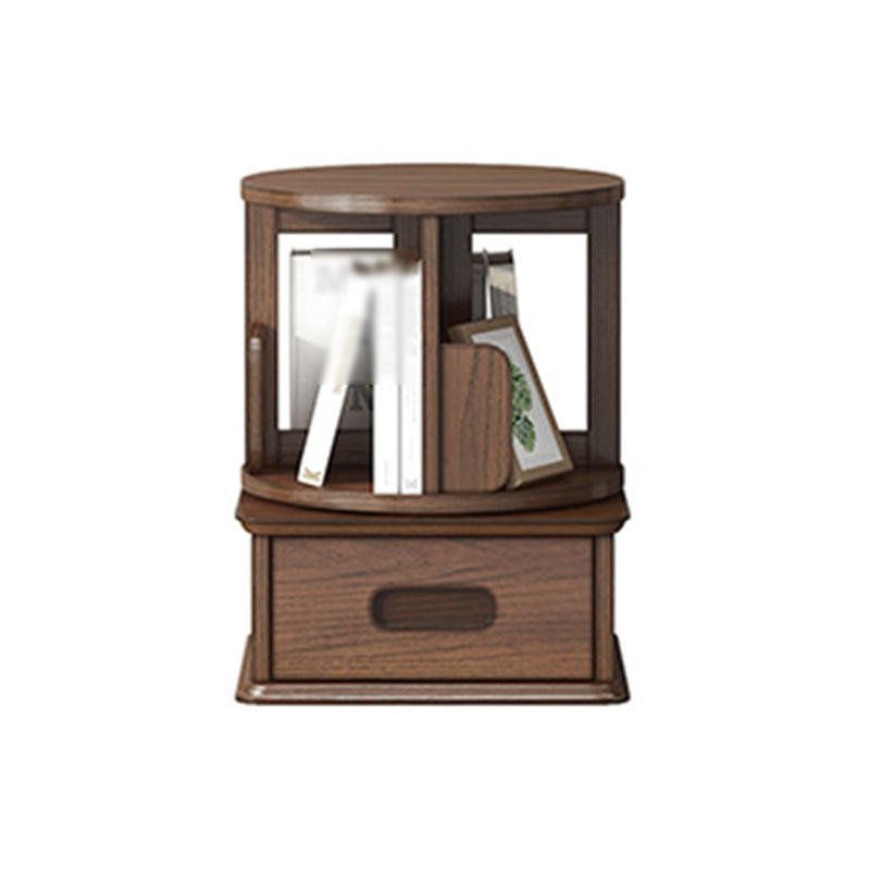 Contemporary Style Bookcase Closed Back Solid Wood Bookshelf for Home Office 16.9"L x 16.9"W x 19.7"H Brown Clearhalo 'Bookcases' 'furn' 'furn_bookcases' 'Furniture' 'furniture_bookcases' 'kitchen' 'kitchen_bookcases' 'Living Room Furniture' 'Office Furniture' 4789738