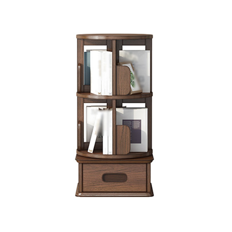 Contemporary Style Bookcase Closed Back Solid Wood Bookshelf for Home Office 16.9"L x 16.9"W x 32.9"H Brown Clearhalo 'Bookcases' 'furn' 'furn_bookcases' 'Furniture' 'furniture_bookcases' 'kitchen' 'kitchen_bookcases' 'Living Room Furniture' 'Office Furniture' 4789739
