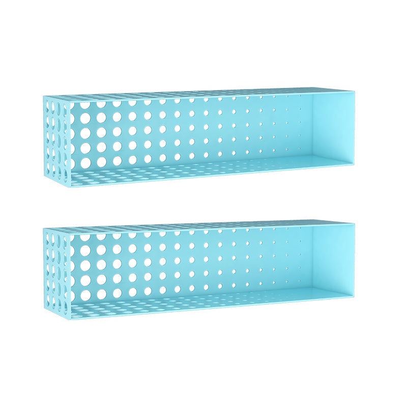 Iron Wall Mounted Bookshelf Industrial Closed Back Bookshelf 39.4"L x 9.8"W x 9.8"H Sky Blue 2 Piece Set Clearhalo 'Bookcases' 'furn' 'furn_bookcases' 'Furniture' 'furniture_bookcases' 'kitchen' 'kitchen_bookcases' 'Living Room Furniture' 'Office Furniture' 4789789