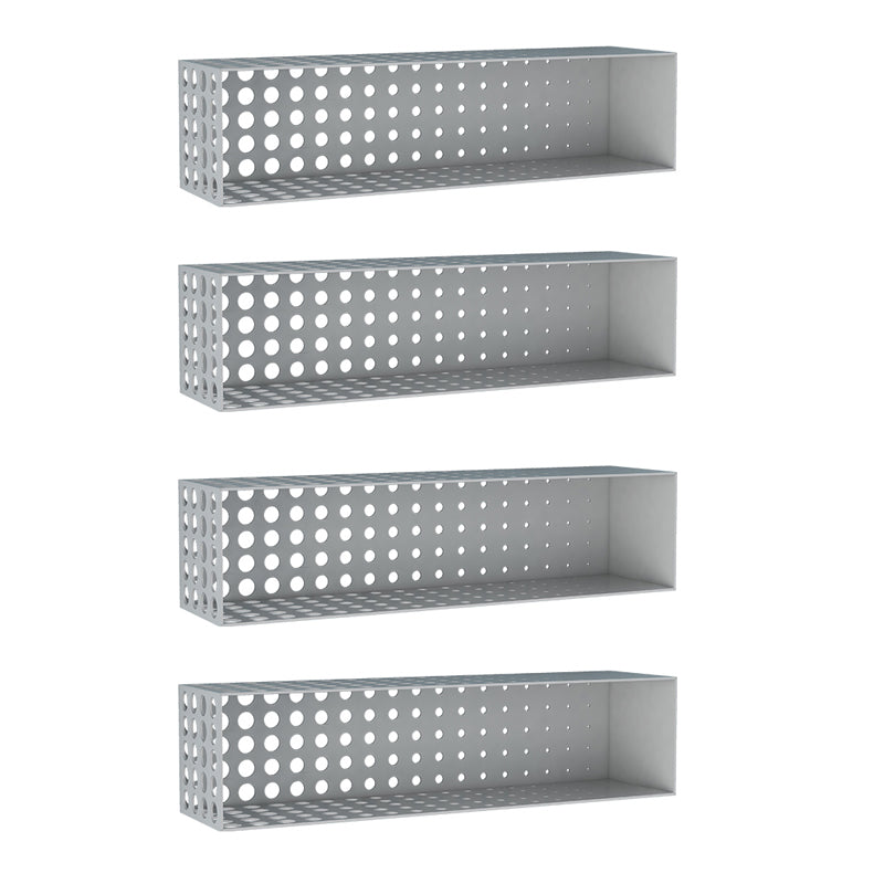 Iron Wall Mounted Bookshelf Industrial Closed Back Bookshelf 39.4"L x 9.8"W x 9.8"H Dark Gray 4 Piece Set Clearhalo 'Bookcases' 'furn' 'furn_bookcases' 'Furniture' 'furniture_bookcases' 'kitchen' 'kitchen_bookcases' 'Living Room Furniture' 'Office Furniture' 4789804