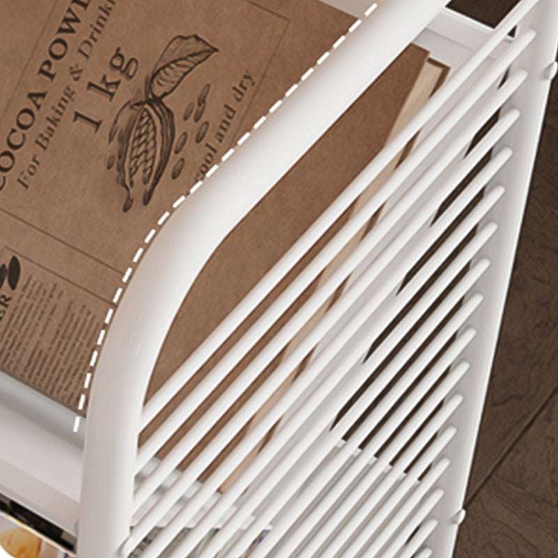 Industrial Geometric Bookcase Metal Open Back Bookcase with Wheels,21.7" H x 11.4" W Clearhalo 'Bookcases' 'furn' 'furn_bookcases' 'Furniture' 'furniture_bookcases' 'kitchen' 'kitchen_bookcases' 'Living Room Furniture' 'Office Furniture' 4789869