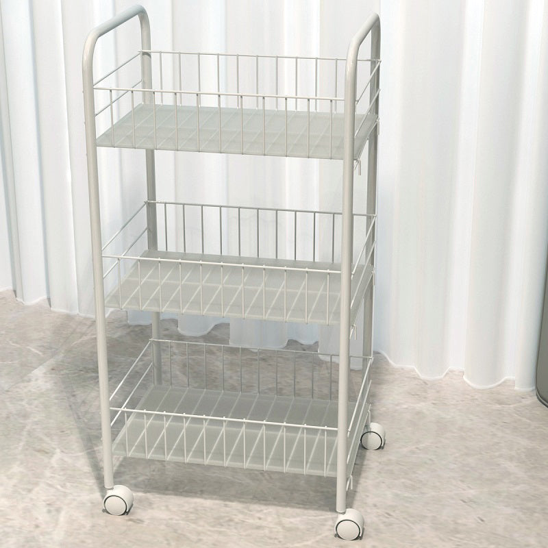 Contemporary Style Bookshelf with Casters White Book Shelf for Study Room Clearhalo 'Bookcases' 'furn' 'furn_bookcases' 'Furniture' 'furniture_bookcases' 'kitchen' 'kitchen_bookcases' 'Living Room Furniture' 'Office Furniture' 4789873