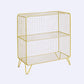 Closed Bookcase Shelf Modern Style Metal Bookcase for Study Room 24"L x 12"W x 28"H Gold Clearhalo 'Bookcases' 'furn' 'furn_bookcases' 'Furniture' 'furniture_bookcases' 'kitchen' 'kitchen_bookcases' 'Living Room Furniture' 'Office Furniture' 4789912