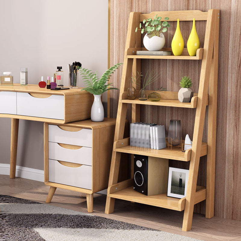 Solid Wood Bookshelf Contemporary Style Open Back Bookcase for Home Office Natural Clearhalo 'Bookcases' 'furn' 'furn_bookcases' 'Furniture' 'furniture_bookcases' 'kitchen' 'kitchen_bookcases' 'Living Room Furniture' 'Office Furniture' 4789942