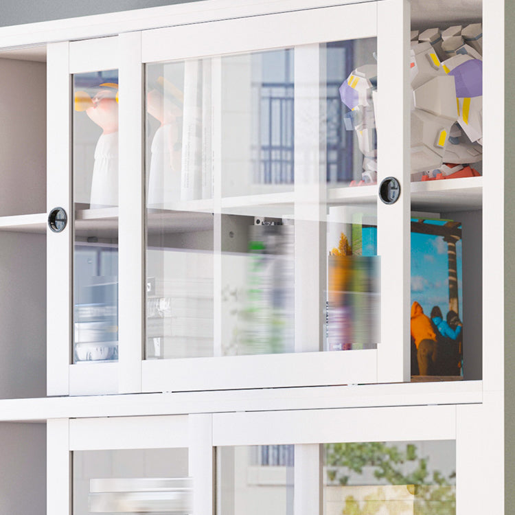 Wooden Standard Bookcase Contemporary Closed Back Bookcase with Door for Office Clearhalo 'Bookcases' 'furn' 'furn_bookcases' 'Furniture' 'furniture_bookcases' 'kitchen' 'kitchen_bookcases' 'Living Room Furniture' 'Office Furniture' 4789953