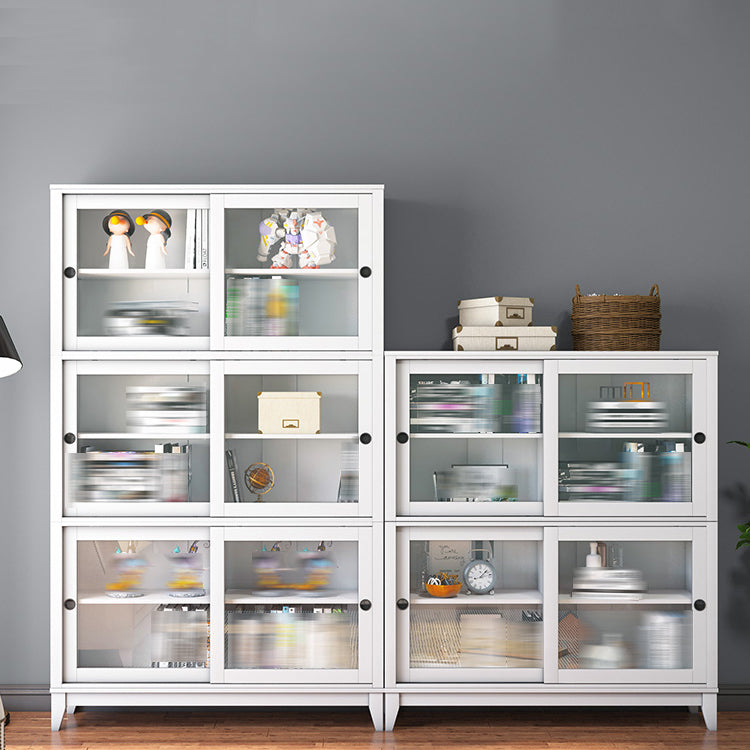 Wooden Standard Bookcase Contemporary Closed Back Bookcase with Door for Office Clearhalo 'Bookcases' 'furn' 'furn_bookcases' 'Furniture' 'furniture_bookcases' 'kitchen' 'kitchen_bookcases' 'Living Room Furniture' 'Office Furniture' 4789957