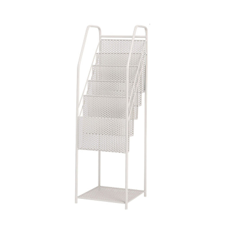 5-Shelf Metal Ladder Bookcase Contemporary Book Shelf,36.2'' H x 12.2'' W White Clearhalo 'Bookcases' 'furn' 'furn_bookcases' 'Furniture' 'furniture_bookcases' 'kitchen' 'kitchen_bookcases' 'Living Room Furniture' 'Office Furniture' 4789962