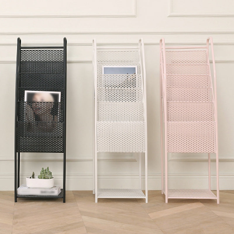 5-Shelf Metal Ladder Bookcase Contemporary Book Shelf,36.2'' H x 12.2'' W Clearhalo 'Bookcases' 'furn' 'furn_bookcases' 'Furniture' 'furniture_bookcases' 'kitchen' 'kitchen_bookcases' 'Living Room Furniture' 'Office Furniture' 4789964