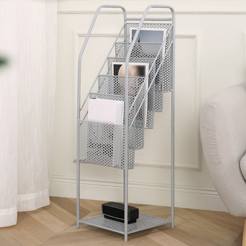 5-Shelf Metal Ladder Bookcase Contemporary Book Shelf,36.2'' H x 12.2'' W Clearhalo 'Bookcases' 'furn' 'furn_bookcases' 'Furniture' 'furniture_bookcases' 'kitchen' 'kitchen_bookcases' 'Living Room Furniture' 'Office Furniture' 4789966