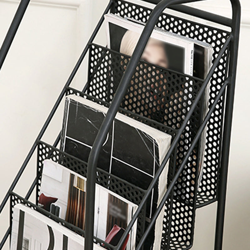5-Shelf Metal Ladder Bookcase Contemporary Book Shelf,36.2'' H x 12.2'' W Clearhalo 'Bookcases' 'furn' 'furn_bookcases' 'Furniture' 'furniture_bookcases' 'kitchen' 'kitchen_bookcases' 'Living Room Furniture' 'Office Furniture' 4789968