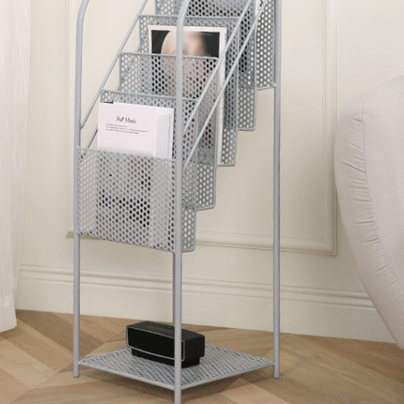 5-Shelf Metal Ladder Bookcase Contemporary Book Shelf,36.2'' H x 12.2'' W Clearhalo 'Bookcases' 'furn' 'furn_bookcases' 'Furniture' 'furniture_bookcases' 'kitchen' 'kitchen_bookcases' 'Living Room Furniture' 'Office Furniture' 4789971