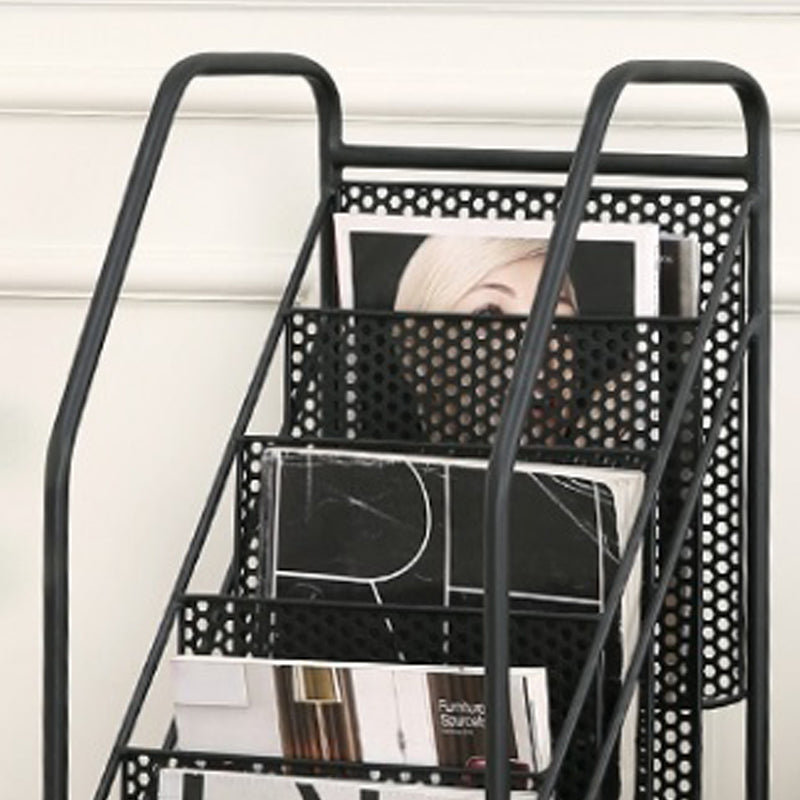 5-Shelf Metal Ladder Bookcase Contemporary Book Shelf,36.2'' H x 12.2'' W Clearhalo 'Bookcases' 'furn' 'furn_bookcases' 'Furniture' 'furniture_bookcases' 'kitchen' 'kitchen_bookcases' 'Living Room Furniture' 'Office Furniture' 4789973