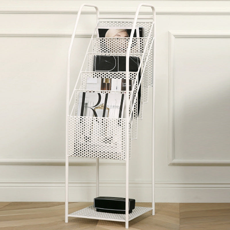 5-Shelf Metal Ladder Bookcase Contemporary Book Shelf,36.2'' H x 12.2'' W Clearhalo 'Bookcases' 'furn' 'furn_bookcases' 'Furniture' 'furniture_bookcases' 'kitchen' 'kitchen_bookcases' 'Living Room Furniture' 'Office Furniture' 4789978