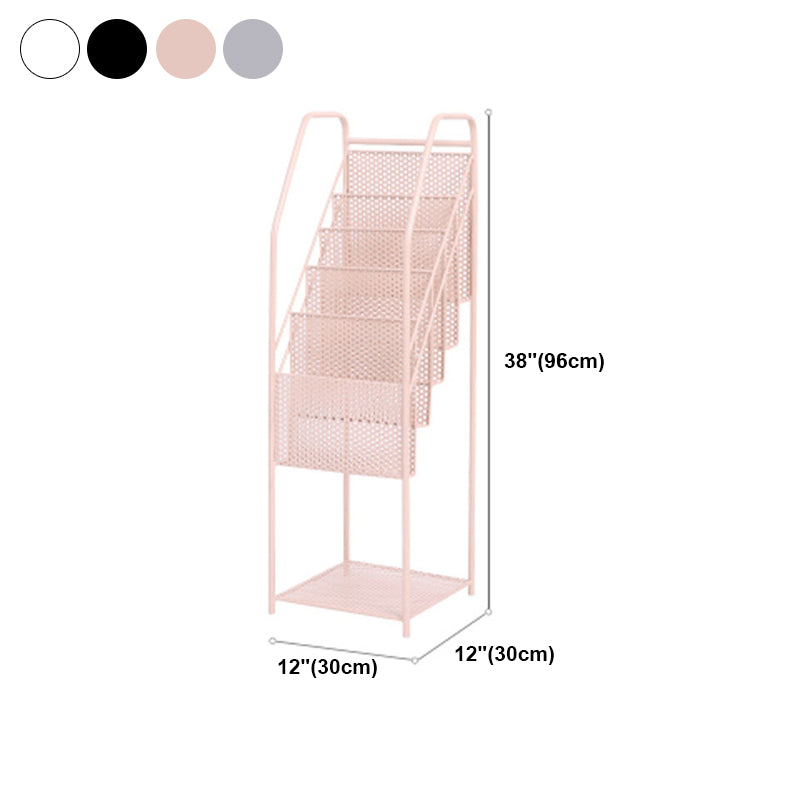5-Shelf Metal Ladder Bookcase Contemporary Book Shelf,36.2'' H x 12.2'' W Clearhalo 'Bookcases' 'furn' 'furn_bookcases' 'Furniture' 'furniture_bookcases' 'kitchen' 'kitchen_bookcases' 'Living Room Furniture' 'Office Furniture' 4789980