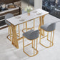 Stone Bar Dining Table Traditional Luxury Rectangle Bar Table with Trestle Base Clearhalo 'Bar Furniture' 'Bar Tables' 'bar_tables' 'Furniture' 'furniture_bar_tables' 'Kitchen & Dining Furniture' 4789989