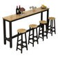 Rectangle Top Bar Dining Table Modern Bar Dining Table with Trestle Base Black Natural Clearhalo 'Bar Furniture' 'Bar Tables' 'bar_tables' 'furn' 'furn_bar_tables' 'Furniture' 'furniture_bar_tables' 'Kitchen & Dining Furniture' 4790018