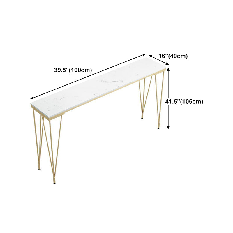 Stone Top Bar Table Traditional Luxury Rectangle Bar Table with 4 Legs Clearhalo 'Bar Furniture' 'Bar Tables' 'bar_tables' 'furn' 'furn_bar_tables' 'Furniture' 'furniture_bar_tables' 'Kitchen & Dining Furniture' 4790048