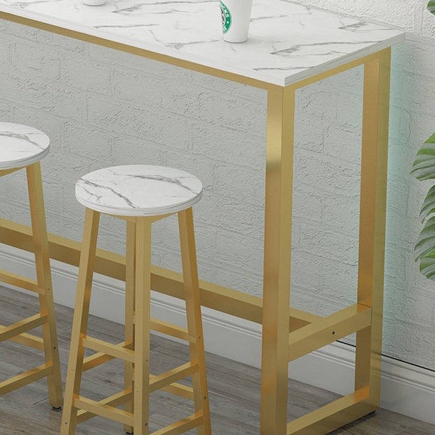 Rectangle Bar Dining Table Modern Bar Dining Table with Trestle Base Clearhalo 'Bar Furniture' 'Bar Tables' 'bar_tables' 'furn' 'furn_bar_tables' 'Furniture' 'furniture_bar_tables' 'Kitchen & Dining Furniture' 4790063