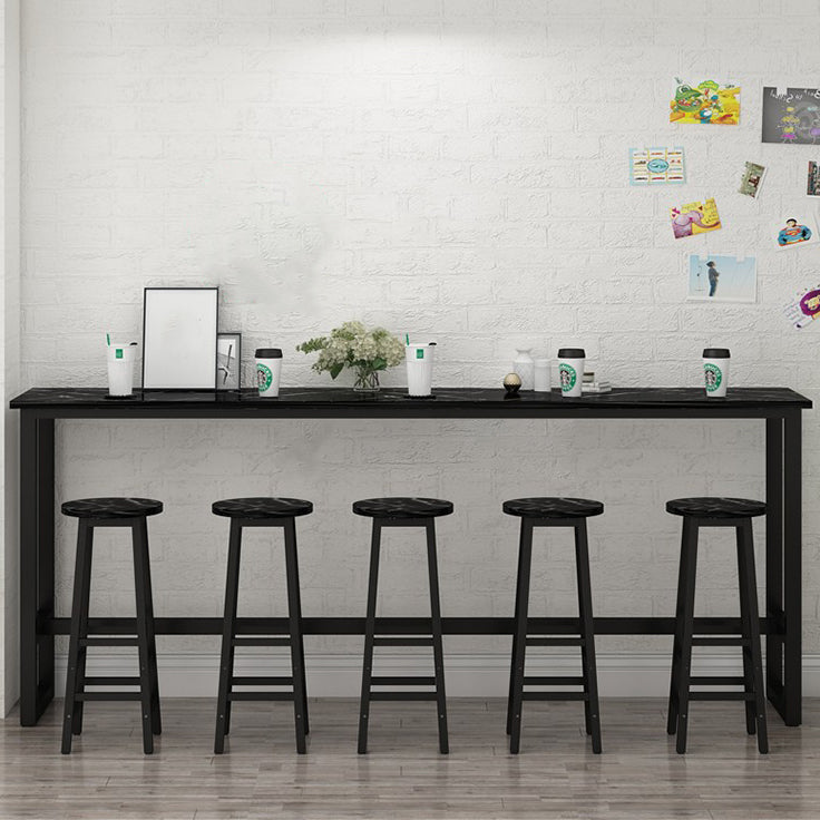 Rectangle Bar Dining Table Modern Bar Dining Table with Trestle Base Clearhalo 'Bar Furniture' 'Bar Tables' 'bar_tables' 'furn' 'furn_bar_tables' 'Furniture' 'furniture_bar_tables' 'Kitchen & Dining Furniture' 4790064