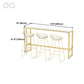Rectangle Bar Dining Table Contemporary Bar Table with Gold Trestle Base Clearhalo 'Bar Furniture' 'Bar Tables' 'bar_tables' 'furn' 'furn_bar_tables' 'Furniture' 'furniture_bar_tables' 'Kitchen & Dining Furniture' 4790165