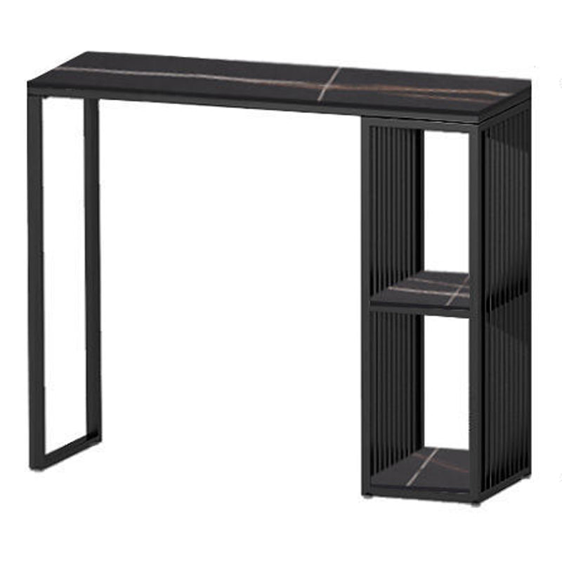 Rectangle Bar Dining Table Contemporary Bar Dining Table with Sled Base Black Clearhalo 'Bar Furniture' 'Bar Tables' 'bar_tables' 'Furniture' 'furniture_bar_tables' 'Kitchen & Dining Furniture' 4790172