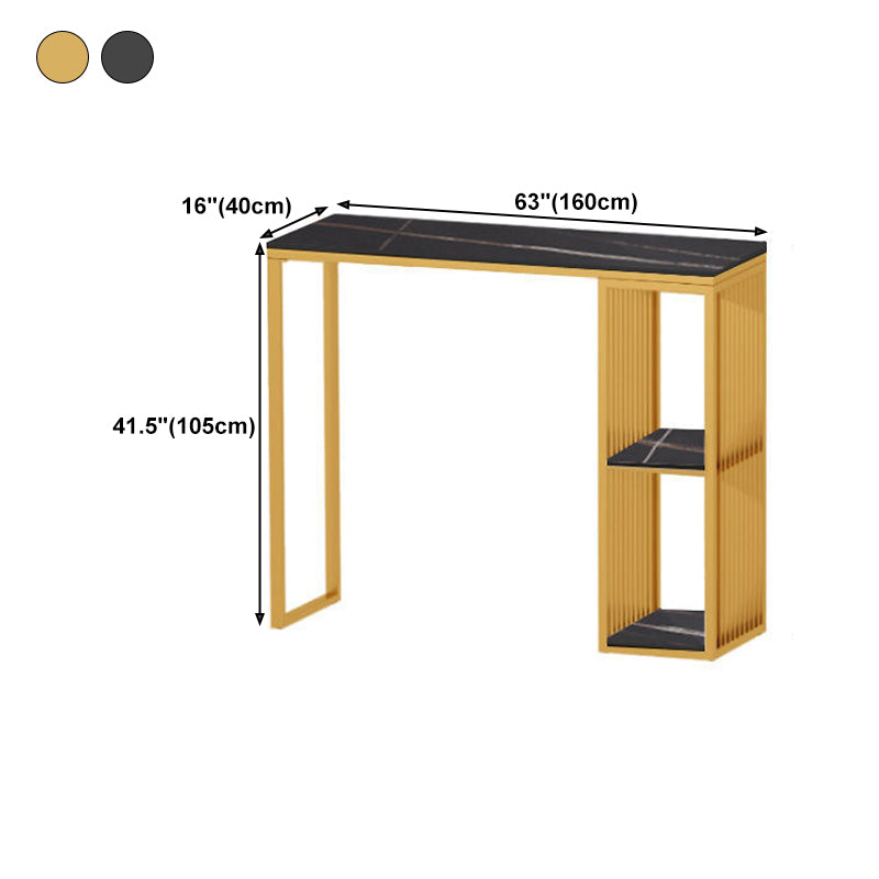 Rectangle Bar Dining Table Contemporary Bar Dining Table with Sled Base Clearhalo 'Bar Furniture' 'Bar Tables' 'bar_tables' 'Furniture' 'furniture_bar_tables' 'Kitchen & Dining Furniture' 4790177