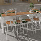 Rectangle Bar Dining Table Contemporary Bar Dining Table with Trestle Base 70.9"L x 15.7"W x 41.3"H Without Chairs Clearhalo 'Bar Furniture' 'Bar Tables' 'bar_tables' 'furn' 'furn_bar_tables' 'Furniture' 'furniture_bar_tables' 'Kitchen & Dining Furniture' 4790193
