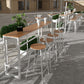 Rectangle Bar Dining Table Contemporary Bar Dining Table with Trestle Base 78.7"L x 15.7"W x 41.3"H Without Chairs Clearhalo 'Bar Furniture' 'Bar Tables' 'bar_tables' 'furn' 'furn_bar_tables' 'Furniture' 'furniture_bar_tables' 'Kitchen & Dining Furniture' 4790194