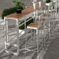 Rectangle Bar Dining Table Contemporary Bar Dining Table with Trestle Base 63"L x 15.7"W x 41.3"H Without Chairs Clearhalo 'Bar Furniture' 'Bar Tables' 'bar_tables' 'furn' 'furn_bar_tables' 'Furniture' 'furniture_bar_tables' 'Kitchen & Dining Furniture' 4790195